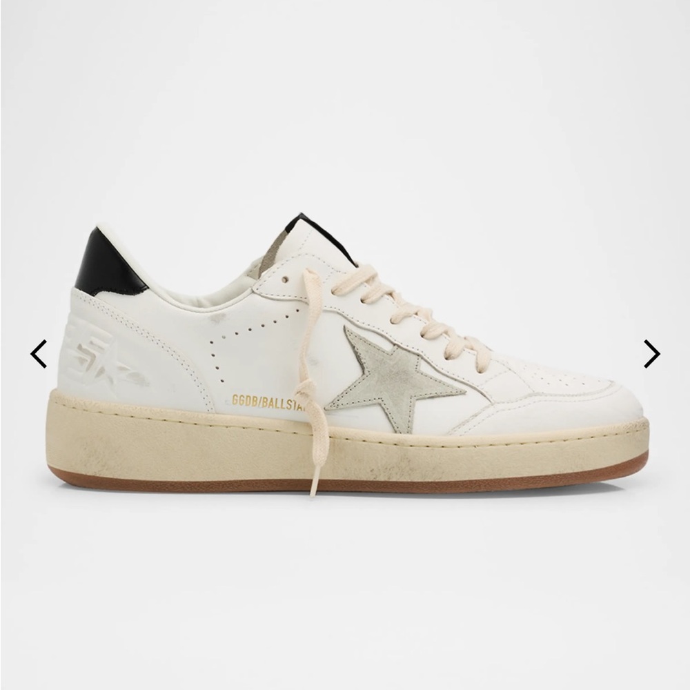 Golden Goose White and Black Ballstar 2 Sneakers